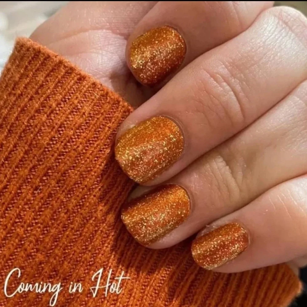 *Retired* Color Street: Coming in Hot | Orange Copper Gold Fall Metallic Glitter